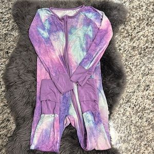 Little Sleepies Purple Tie Dye Zippy size 2T